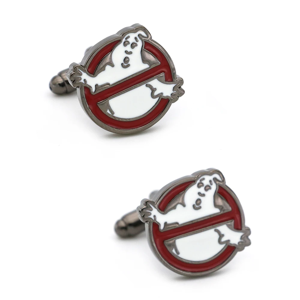 iGame Ghostbusters Cuff Links Gunblack Vintage Movie Design Quality Brass Material Cufflinks For Men