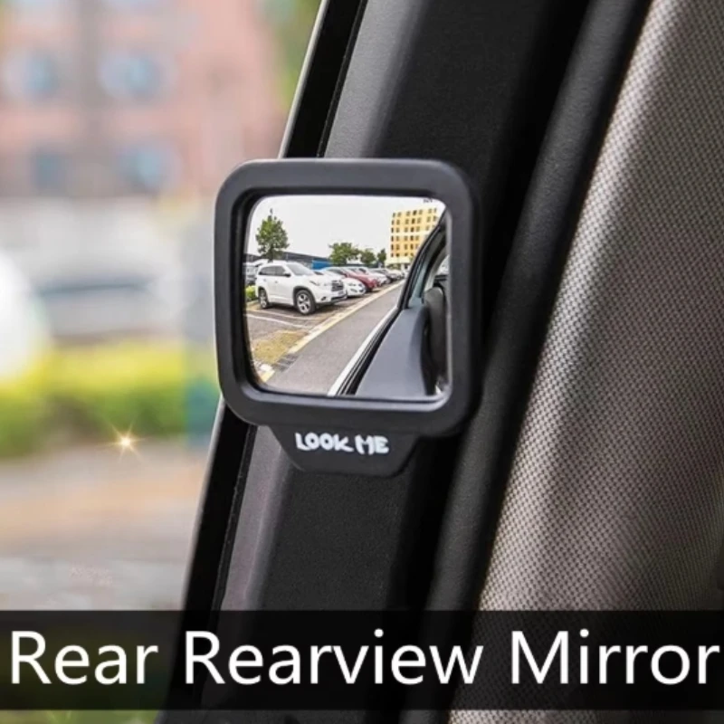 1Pc Rearview Mirror Car Second Row 270 Degrees Adjustable Auxiliary Mirror Suitable for Various Occasions - Parking & Tight Turn