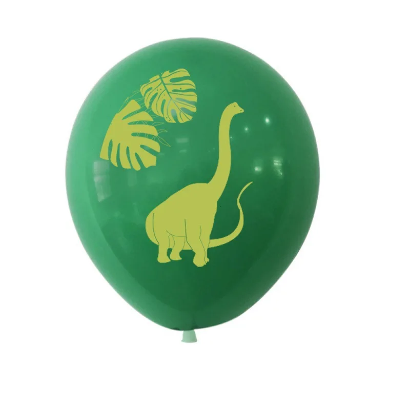 16pcs 12 Inch Green Dinosaur Latex Balloon Jungle Theme Party Birthday Party Decorations Children\'s Inflatable Toys