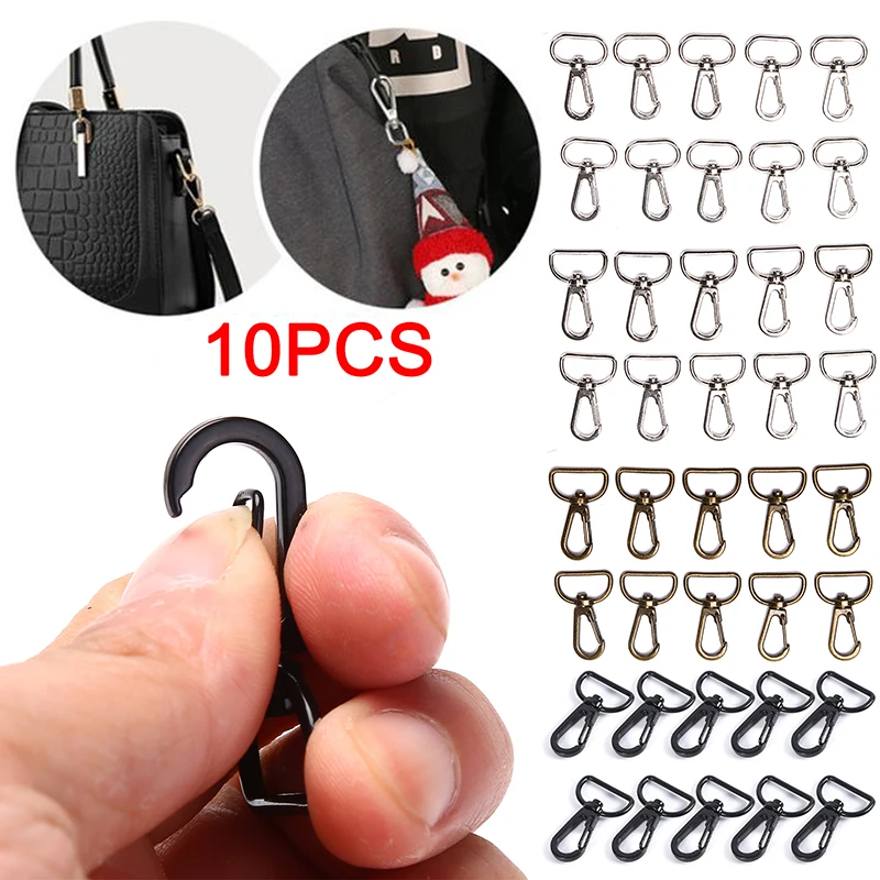 10pcs 20mm Bags Strap Buckles Metal Lobster Clasp for Handbag Keychain Swivel Trigger Clips Snap Hook DIY Accessory