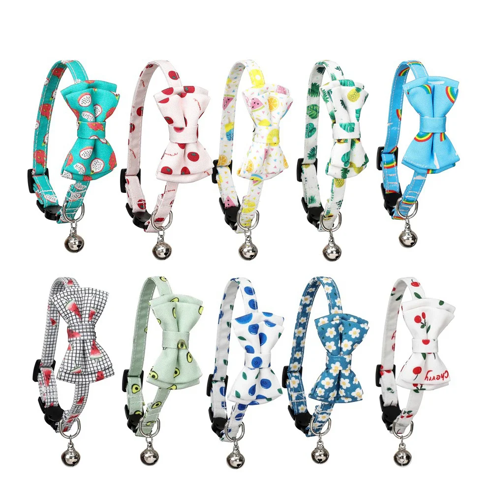 Collar personalizado para perros con lazo grande, collares de identificación para mascotas, lazo bonito para perros pequeños y medianos, gatos, accesorios para mascotas