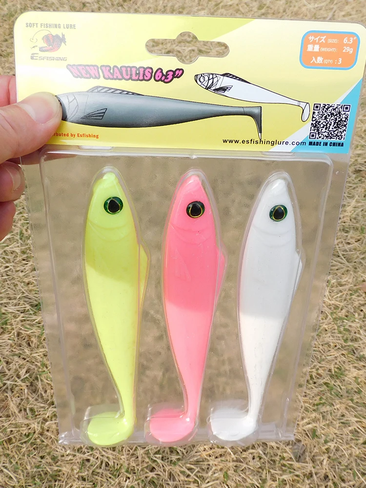 

ESFISHING fishing lures for pike trout catfish New kauli 16cm 3pcs sea fishing large size pike perch grouper