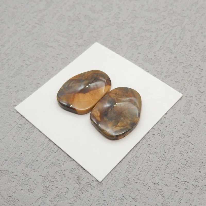 Immagine di moda da donna Jasper Pietra naturale Cabochon Perline Gioielli 19x14x3mm 2,6g