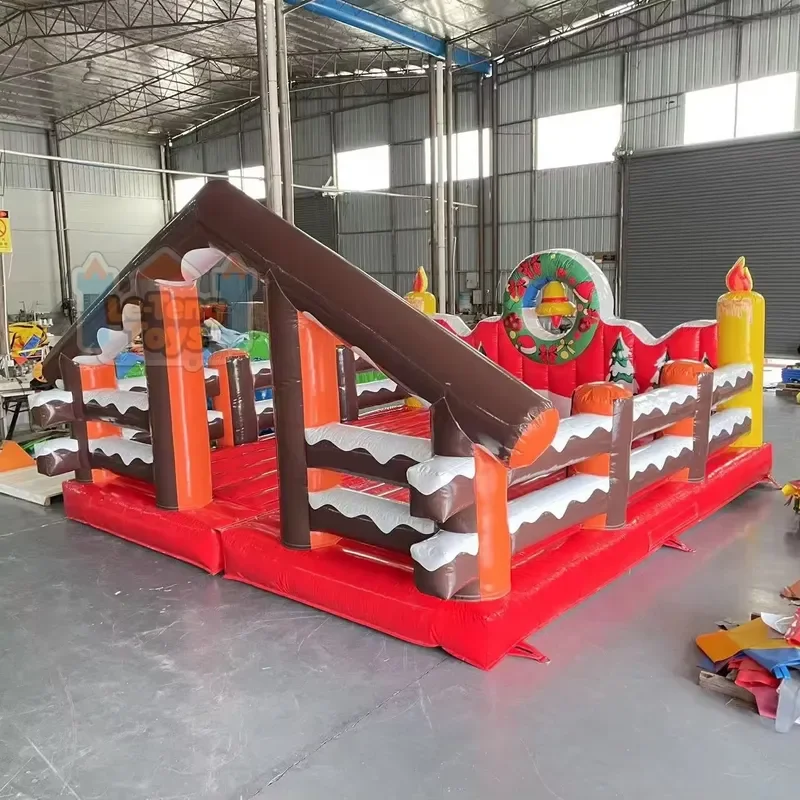 Commercial Outdoor Adult Inflatable Christmas Theme Mechanical Bull-Waterproof 300kg Capacity for Party Events