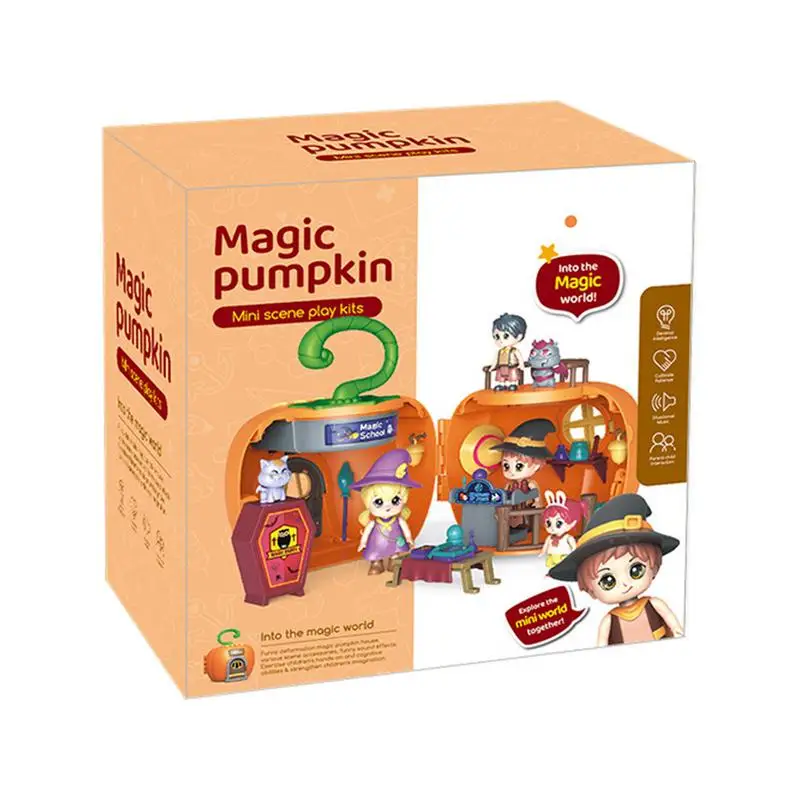 

Tiny Doll House Portable Toy Castle Pumpkin Doll Houses Tiny Home Fairy Miniature Kit Creative Room Decor For Desk Bedside Table