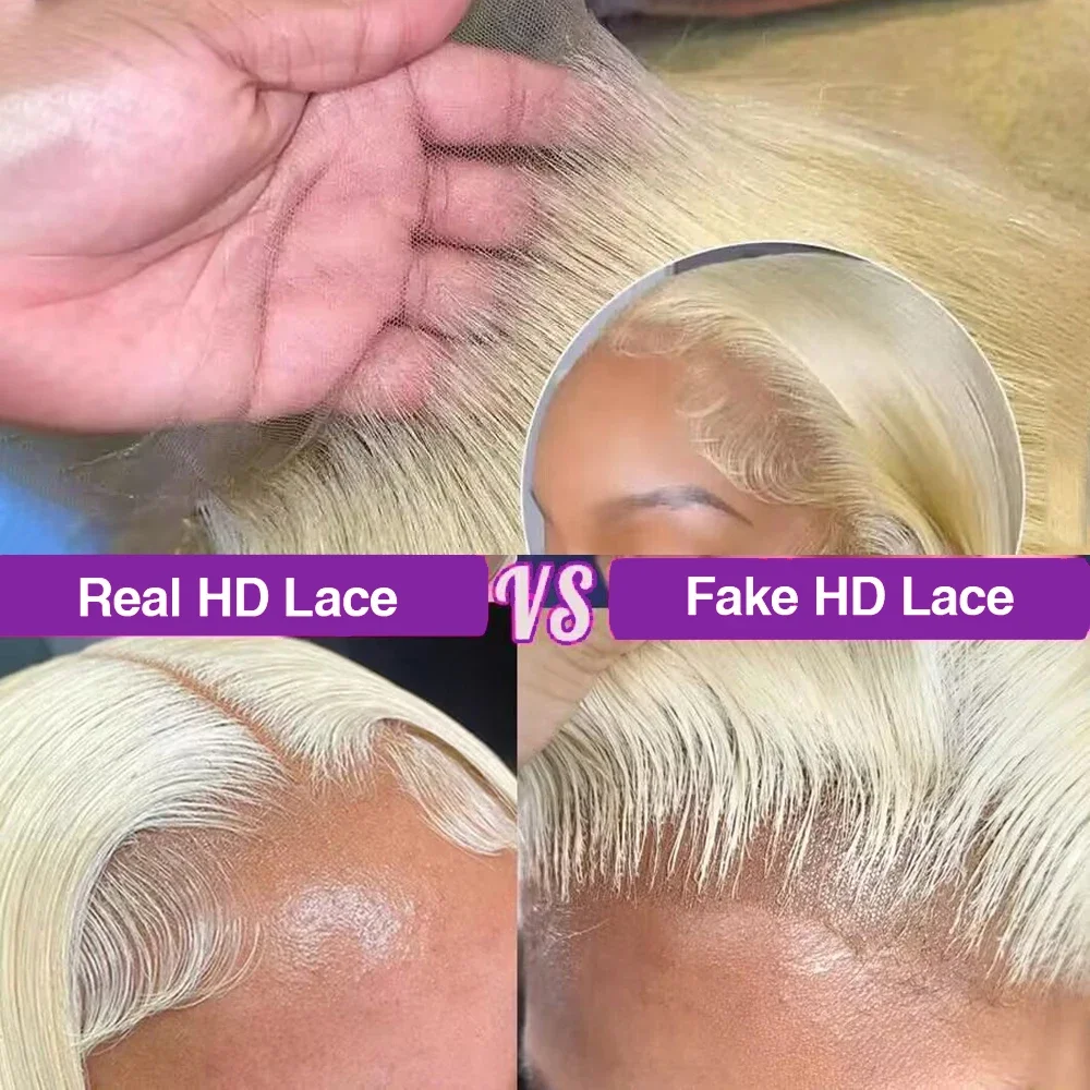 613 Blonde Lace Front Wig Straight Human Hair Wigs For Women 200 Density 13x4 13x6 HD Lace Frontal Wigs Pre Plucked Remy Hair