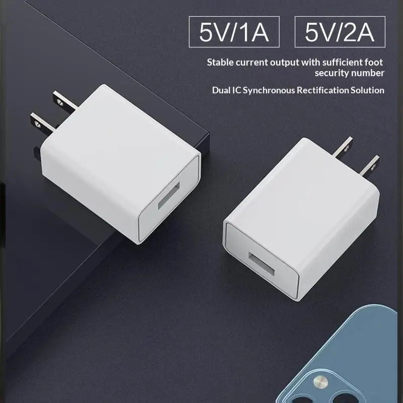 1Pcs 5V 1A 2A USB Phone Chargers EU/US Plug USB Chargers Universal Travel AC Power Wall Adapters For Phone