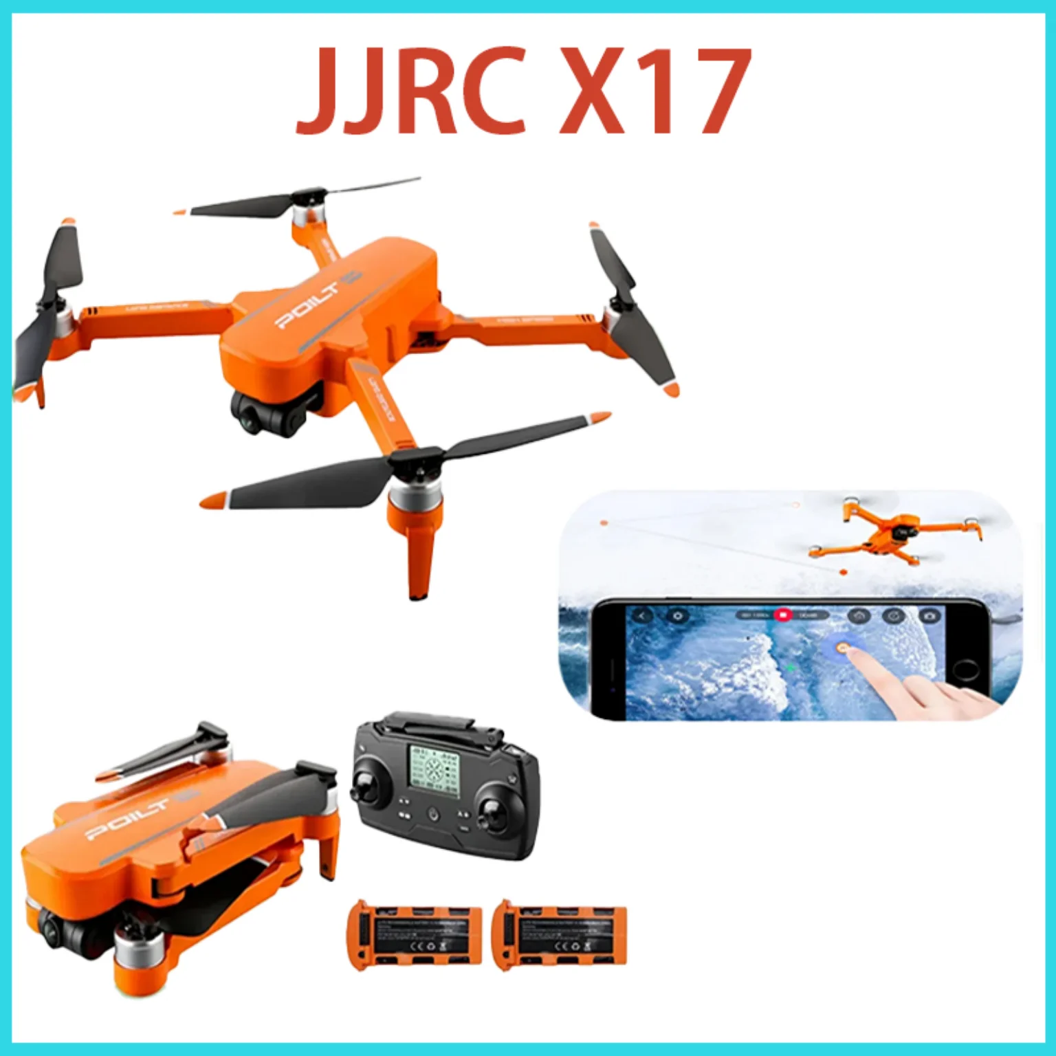 Aether JJRC X17 RC Drone, 6K Ultra HD Camera, 2-Axis Stabilized Gimbal, Optical Flow Hover Terrain Flight Quadcopter