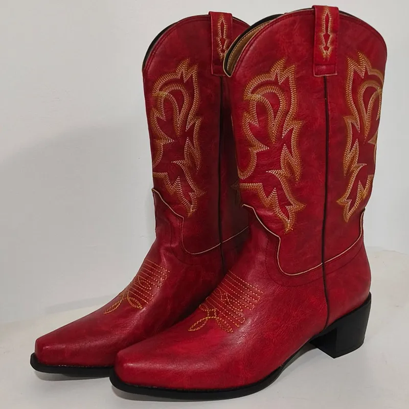 

Ботильоны женские в этническом стиле, однотонные Ботинки Челси с острым носком, с вышивкой, в Западном ретро стиле, дизайнерская брендовая швейная обувь