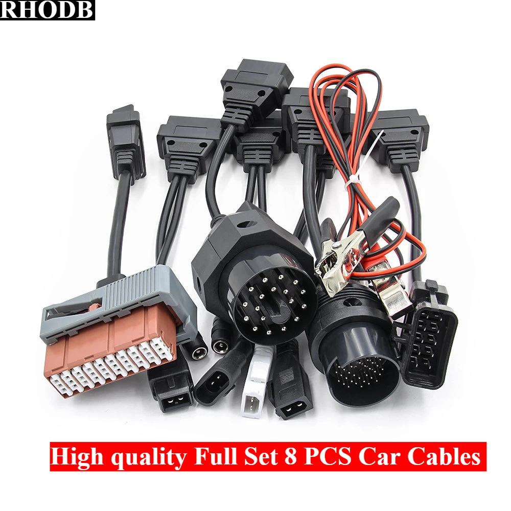 

Высококачественный полный набор из 8 автомобильных кабелей для Tnesf Delphis Orpdc VdIJk Autocoms Pro для CDP Vd TCS Cdp Pro Plus, диагностический инструмент