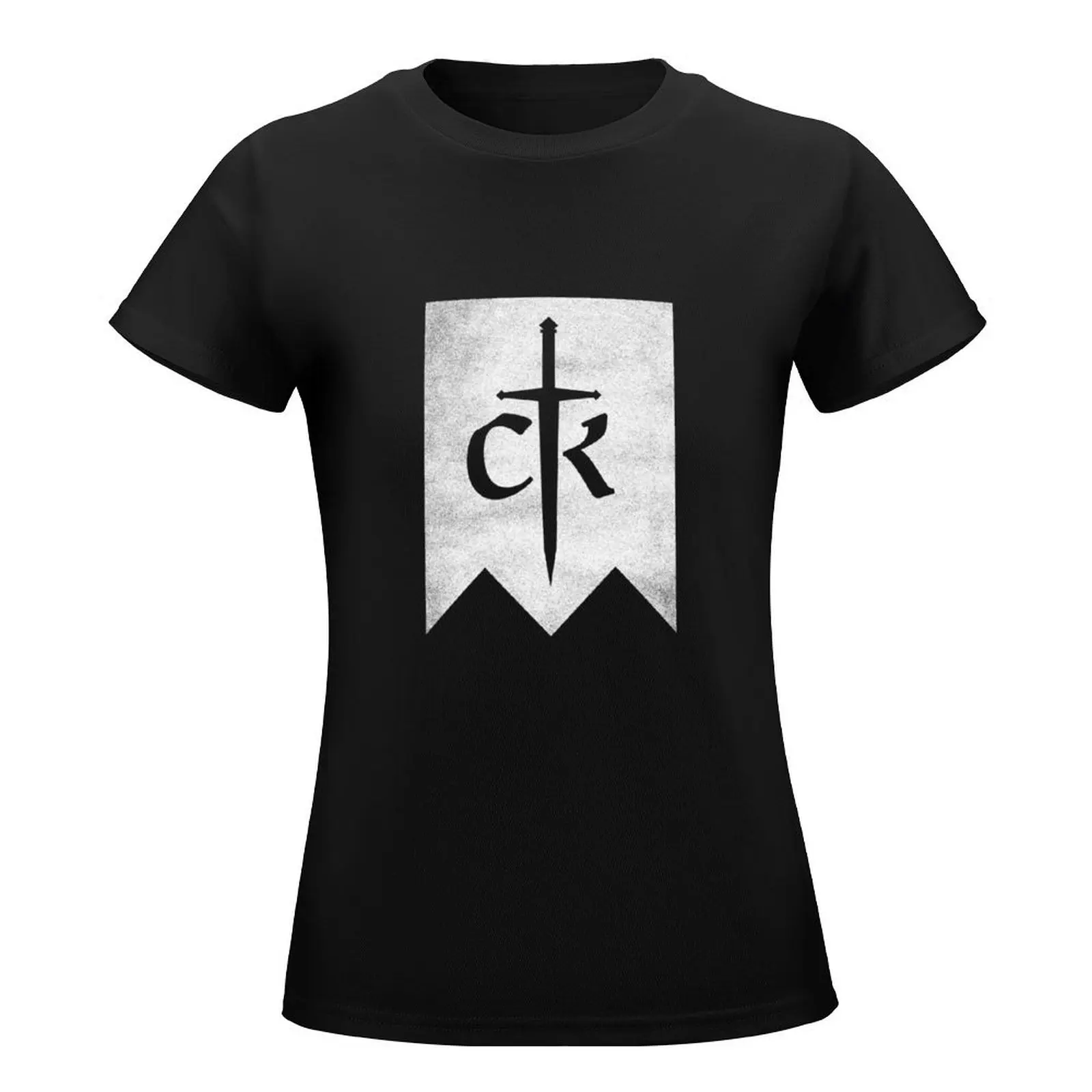 Crusader Kings 3 Distressed Logo T-Shirt plus size tops customs design your own t-shirt dress for Women long