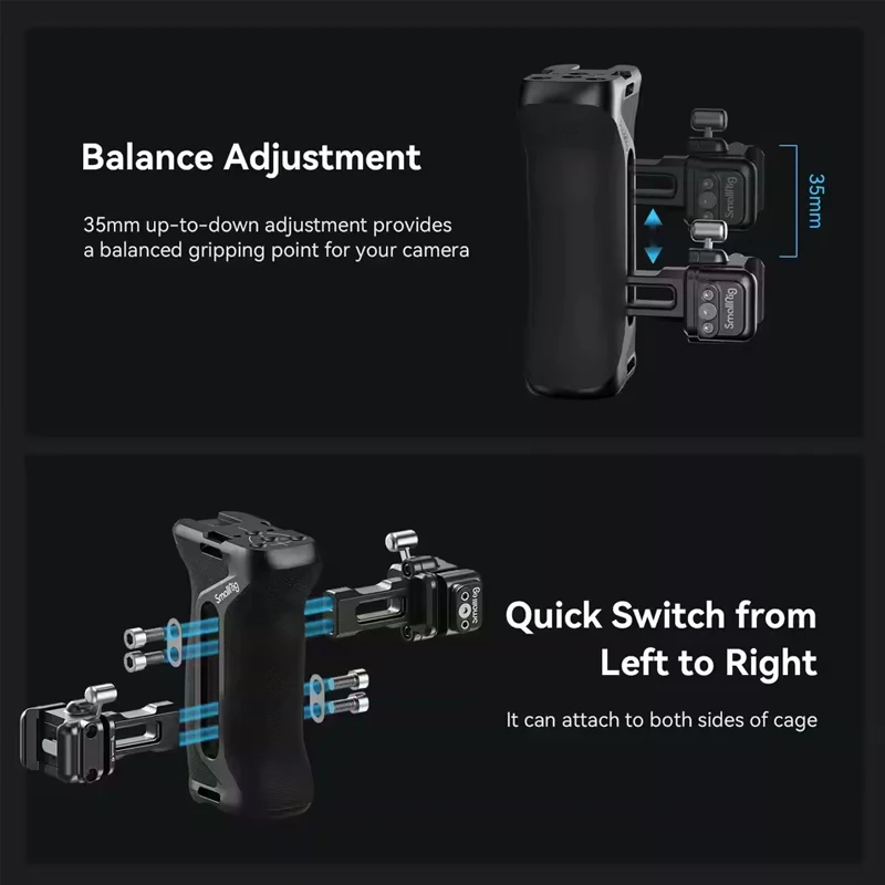 SmallRig 4017 المفاجئة على قفل سريع الناتو الجانب مقبض قابل للتعديل الشريحة 35 مللي متر الحذاء البارد جبل مقبض سبائك الألومنيوم لكاميرات DSLR
