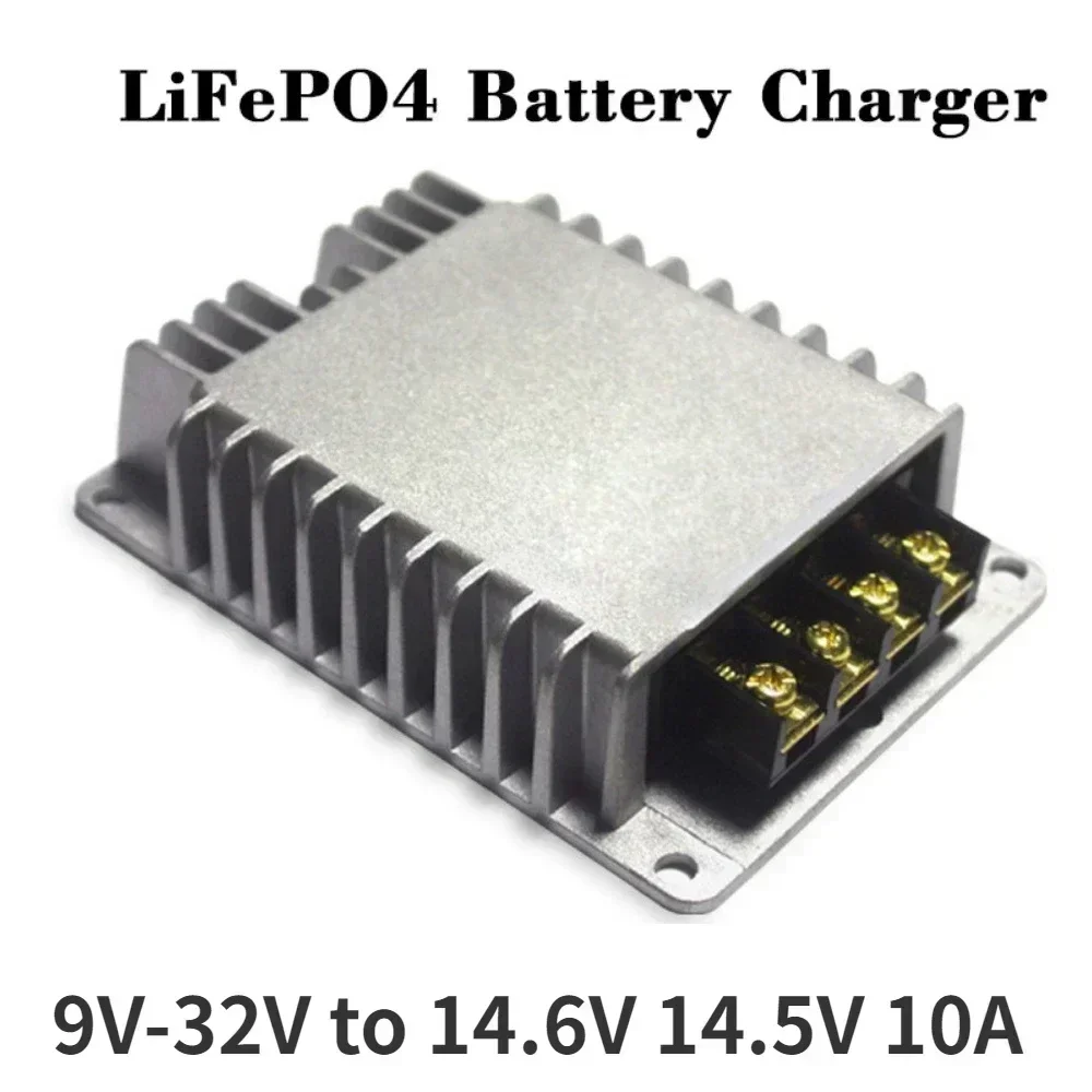 9V-32V to 14.6V 14.5V 10A Lifepo4 Charger 9V to 32V High Power Charger for Lifepo4 Battery for RVs Boat Car Dual Battery System