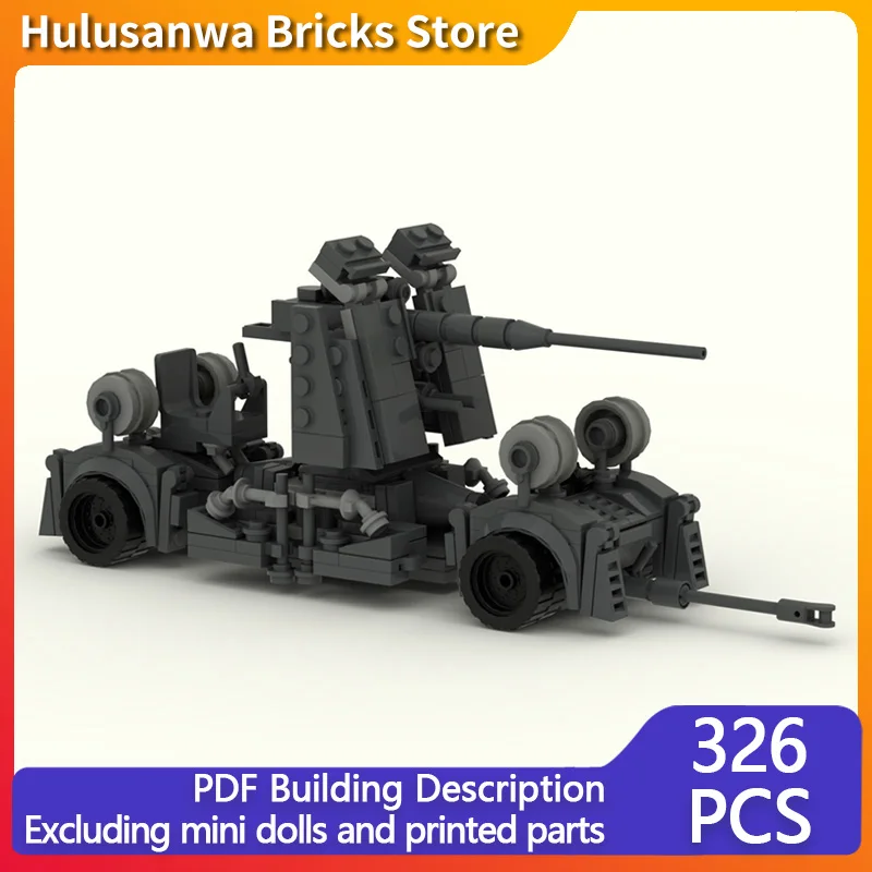

Flak 37 8,8 CM WW2 Anti-Aircraft Gun Model MOC Building Bricks War Equipment Modular Technology Gifts Assemble Children Toy Suit