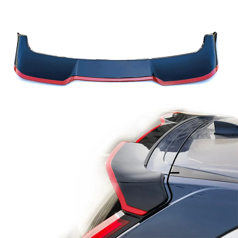 High-performance bright black red-edged car tail spoiler fixed wing for Honda 2023 CRV retrofit kit