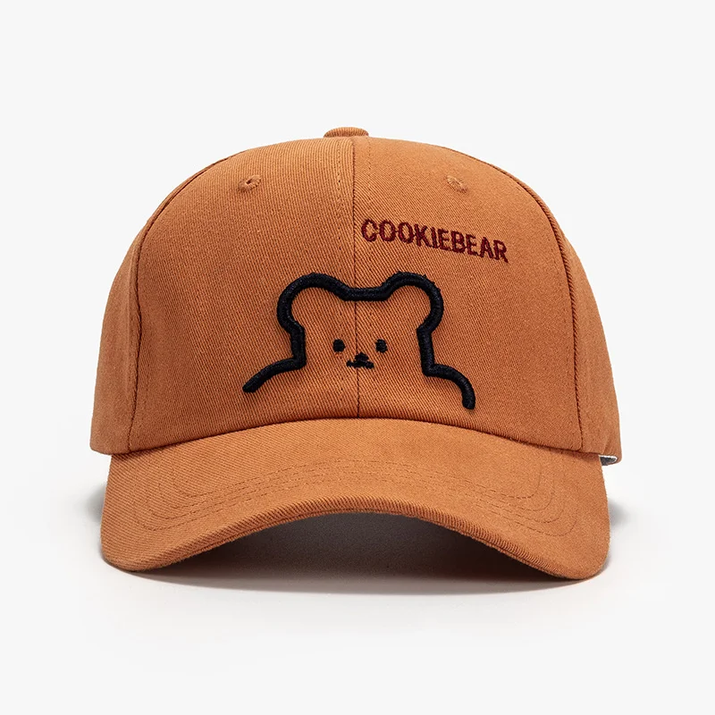 Hat Female Spring Summer Breathable Soft Top Duck Tongue Hat Male Outdoor Sun Protection Korean Cute Bear Baseball cap