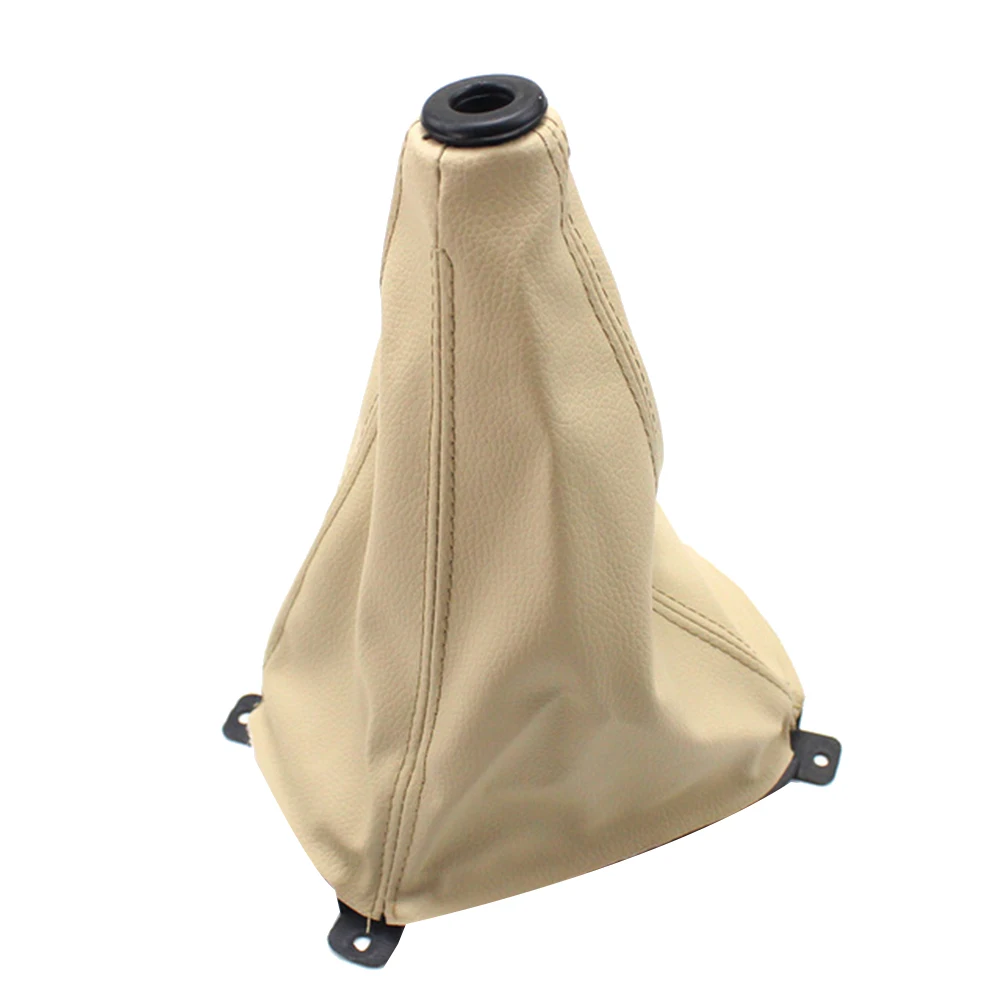 Car PU Leather Manual Gear Shift Lever Dust Cover for KIA Sportage Beige