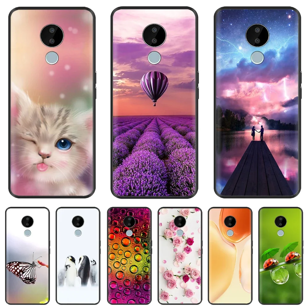 Cover For Nokia C20 C30 C10 Case Soft Black Silicone Cute Shockproof TPU Coque Phone Case for Nokia C30 G300 NokiaC20 C 20 Cover