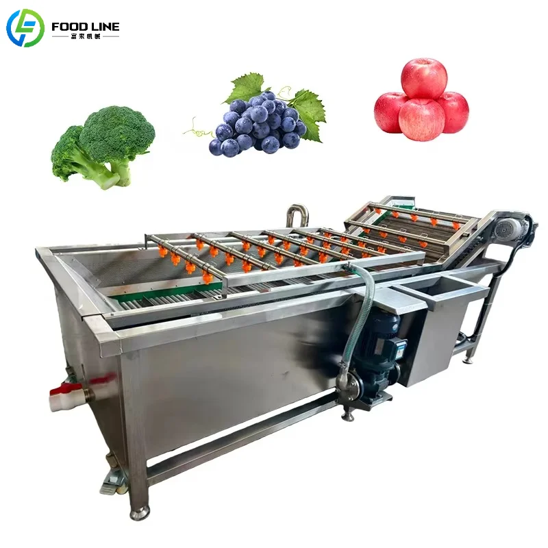

Customized High Pressure Air Bubble Cleaning Machine Vegetable Tomatoes Carrot Washer Fruit Pineapple Cleaning Washing Machine