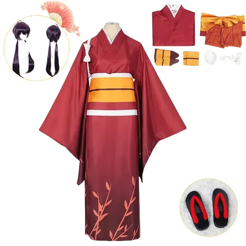 dd12Izumi Cosplay Costume Kimono Anime Izumi Kyouka Full Set Halloween Party Outfit for Women Girls