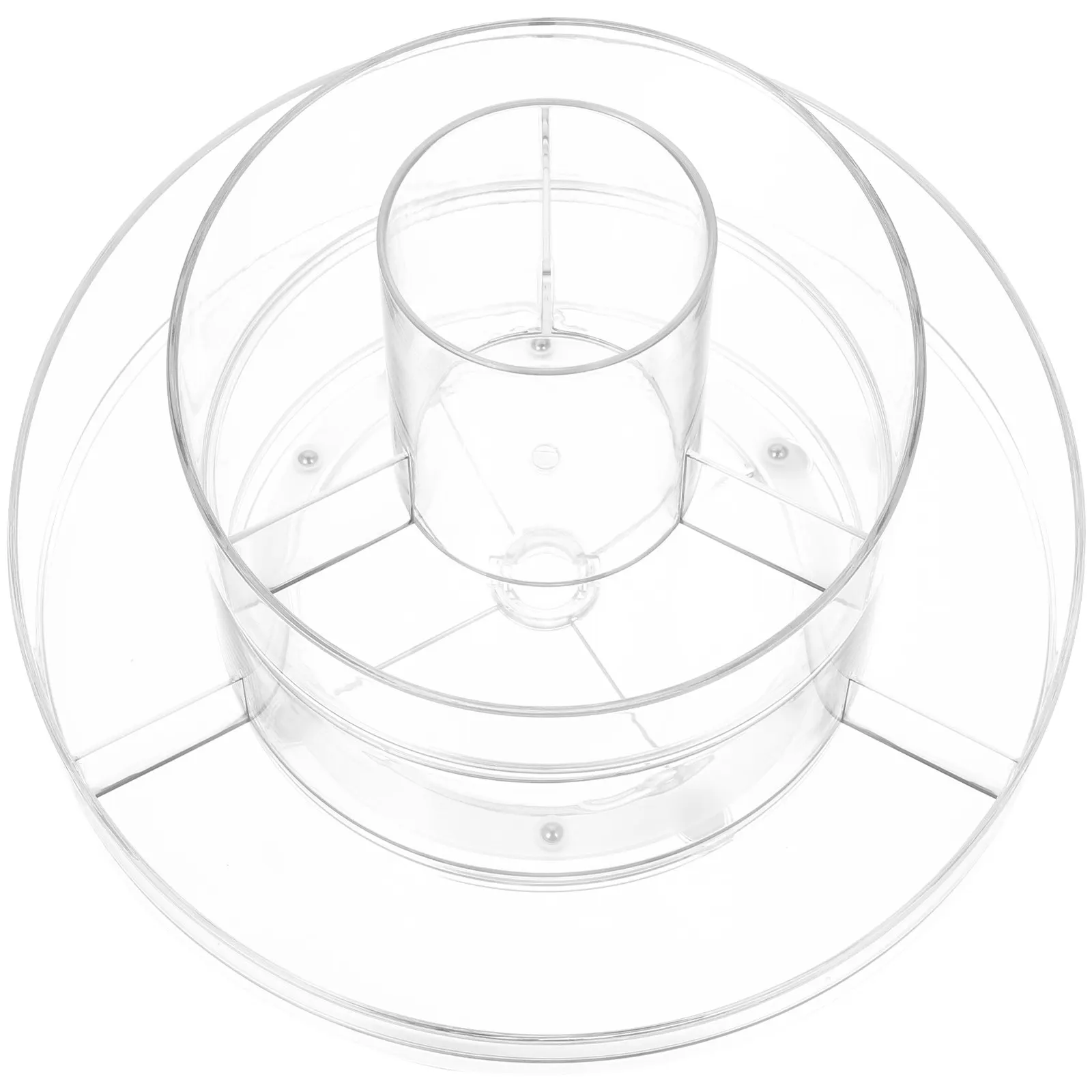 Desktop Rotatable Makeup Organizer Cosmetics Storage Rack Multi-Layer 360 Degree Rotating Clear Container for Makeup Tools