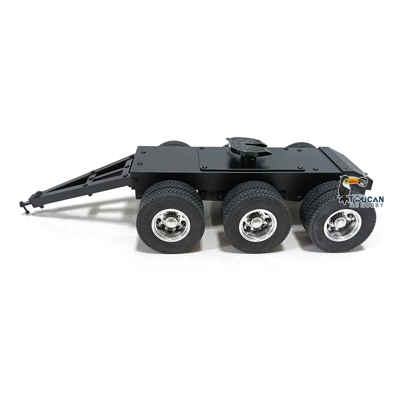 Reserveonderdelen Metalen 3-assige aanhangwagen met vijfde wieltractieaccessoires voor LESU 1/14 RC vrachtwagen bestuurd voertuig TOUCAN-model