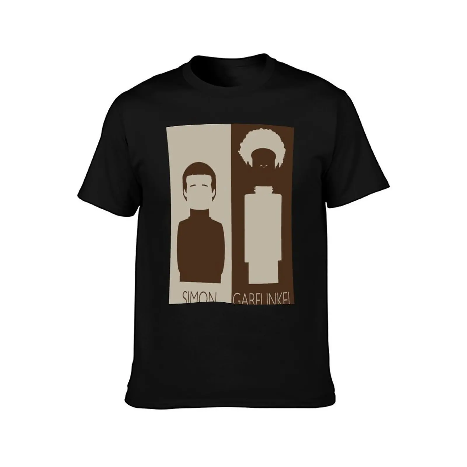 Simon and Garfunkel T-Shirt, Summer Casual Cotton Tee, Oversized Streetwear Tops, Vintage Graphic Print, Loose Fit Short Sleeve