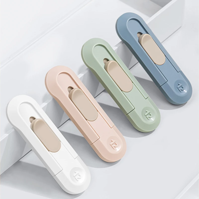 Mini cortador de papel portátil, cuchillo para ilustraciones de calidad, abridor de cajas de rebote automático, cortador de bolsillo para suministros de oficina y hogar, papelería