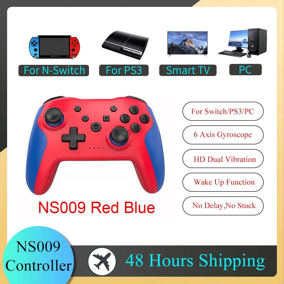 GAMINJA NS009 Bluetooth Game Controller Wireless Gamepad For