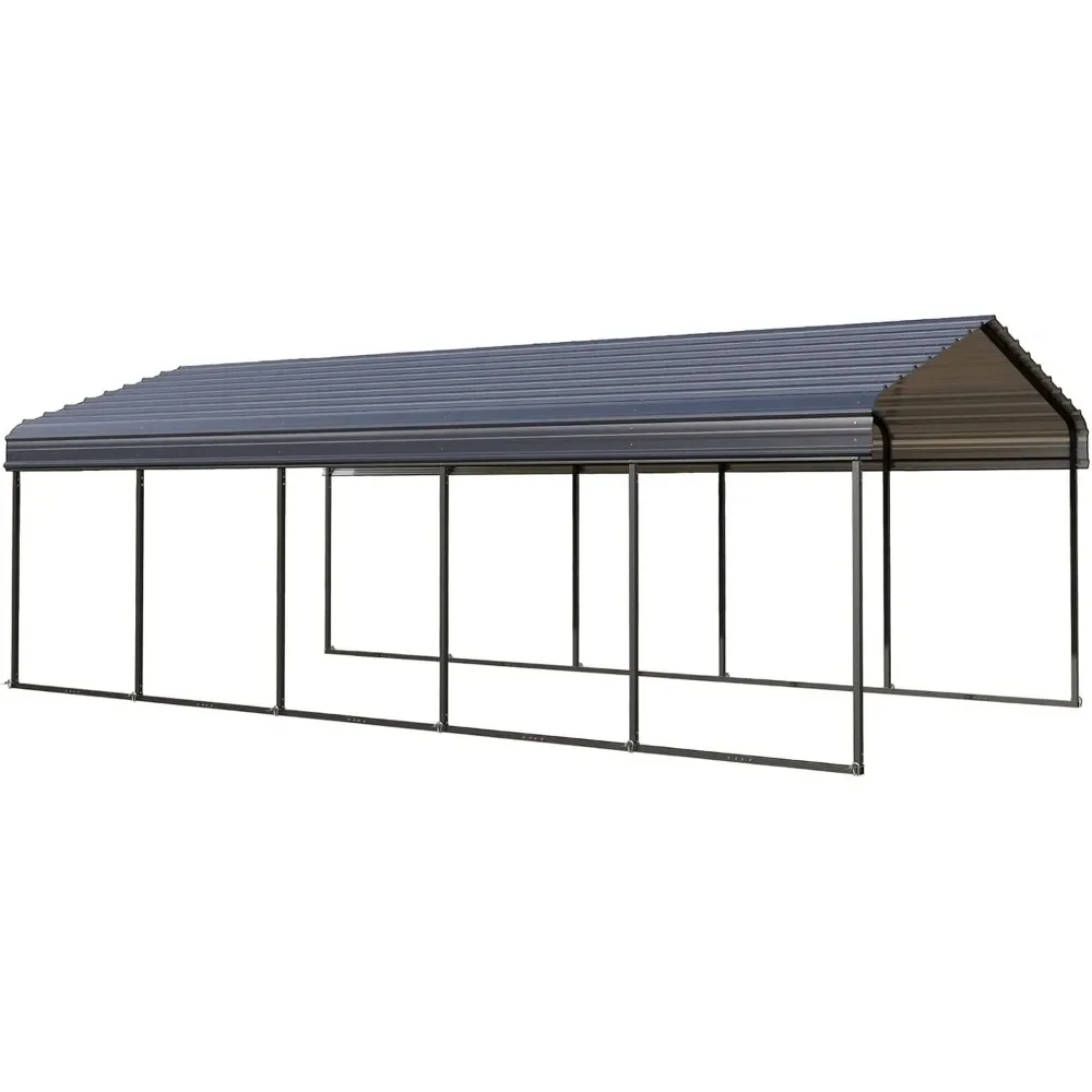 Carport 12x25 Ft Heavy Duty for Snow, Garage Kit Shed Tent Shelter Metal Frame All Weather for Boat with Anti-Leak Seam Taped