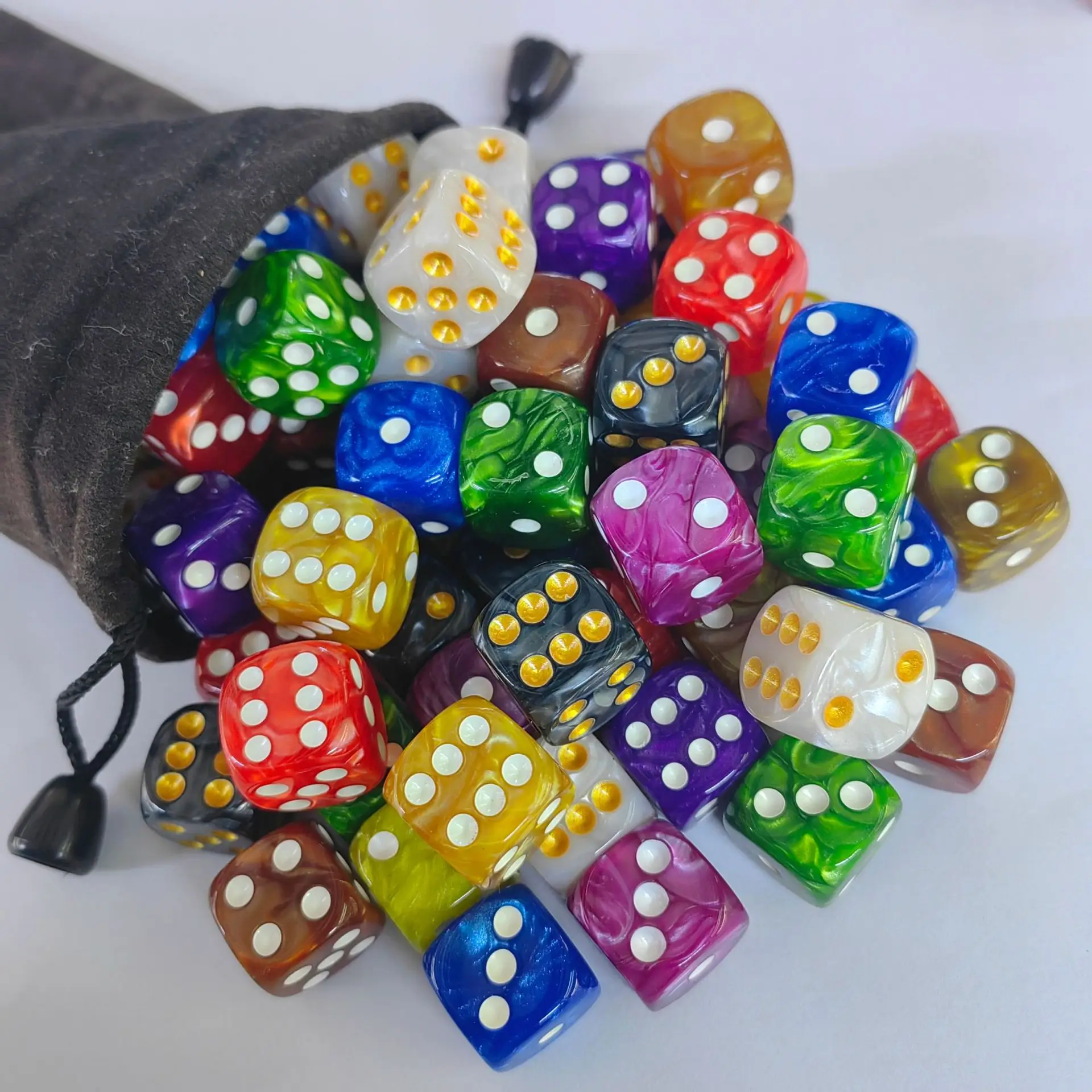 

10 шт., 16 мм, наборы кубиков, кубики с цифрами, 6 граней, кубики для Dnd, 6 граней, кубики STZ03