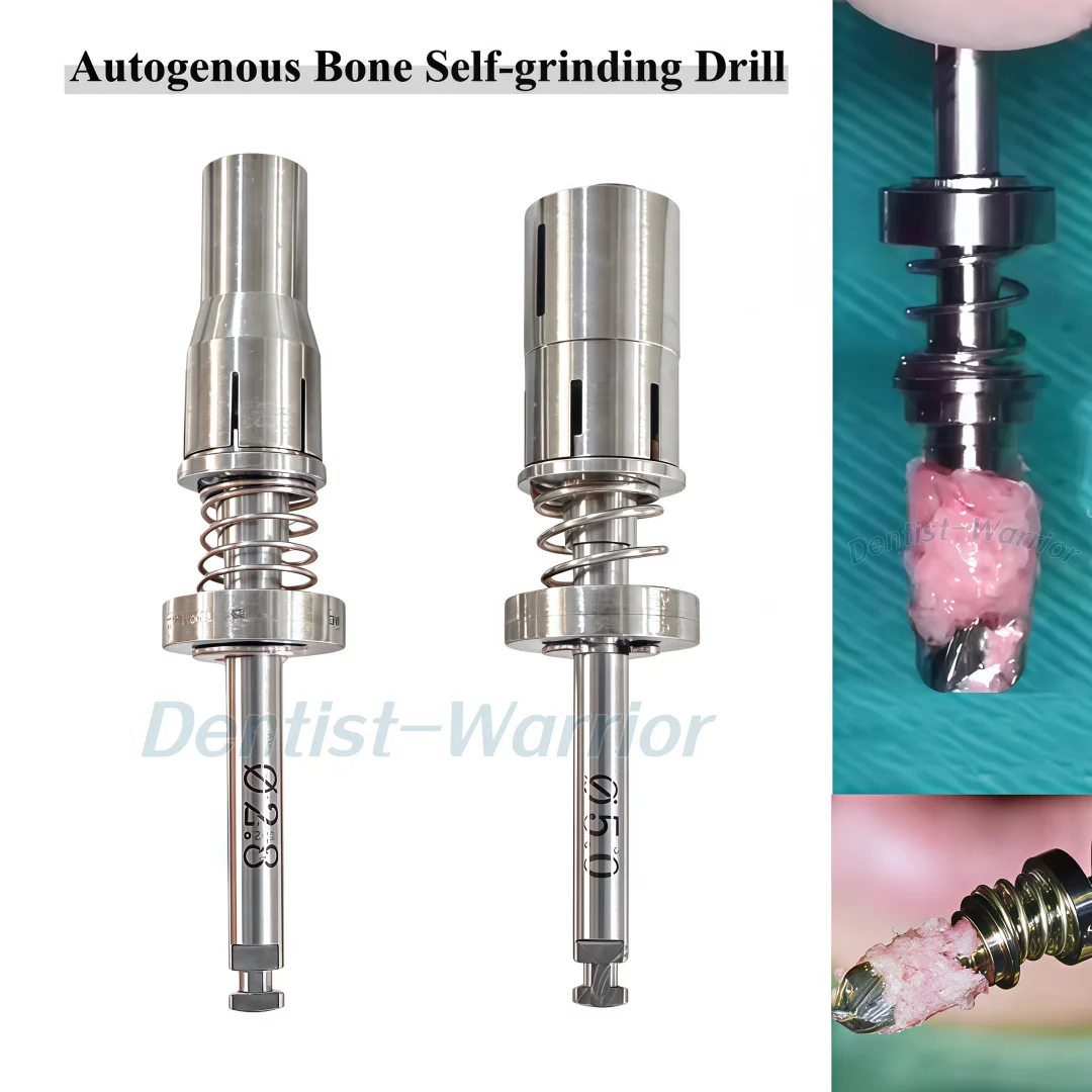 Dental Implant Trephine Drill Extraction Drill With Spring Autogenous Bone Self-grinding Bone Powder Collection Drill 2.8/5.0mm