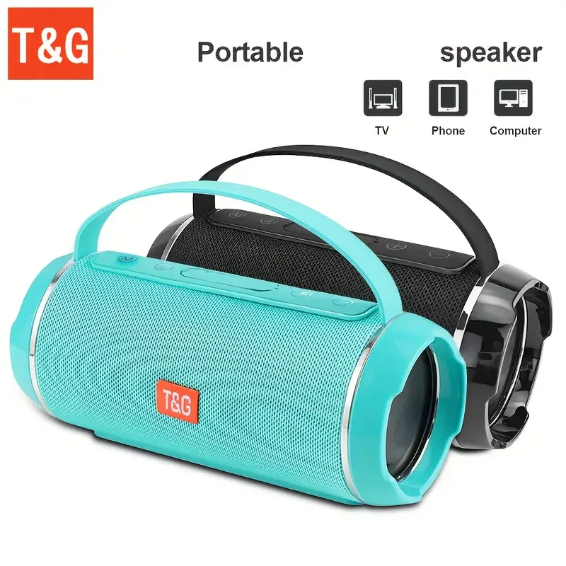 TG116C Tragbarer Outdoor-Lautsprecher, kompatibel mit kabellosen Geräten, niedlicher kleiner Würfellautsprecher, Musikplayer, unterstützt USB/TF/FM-Radio. – Detail 2