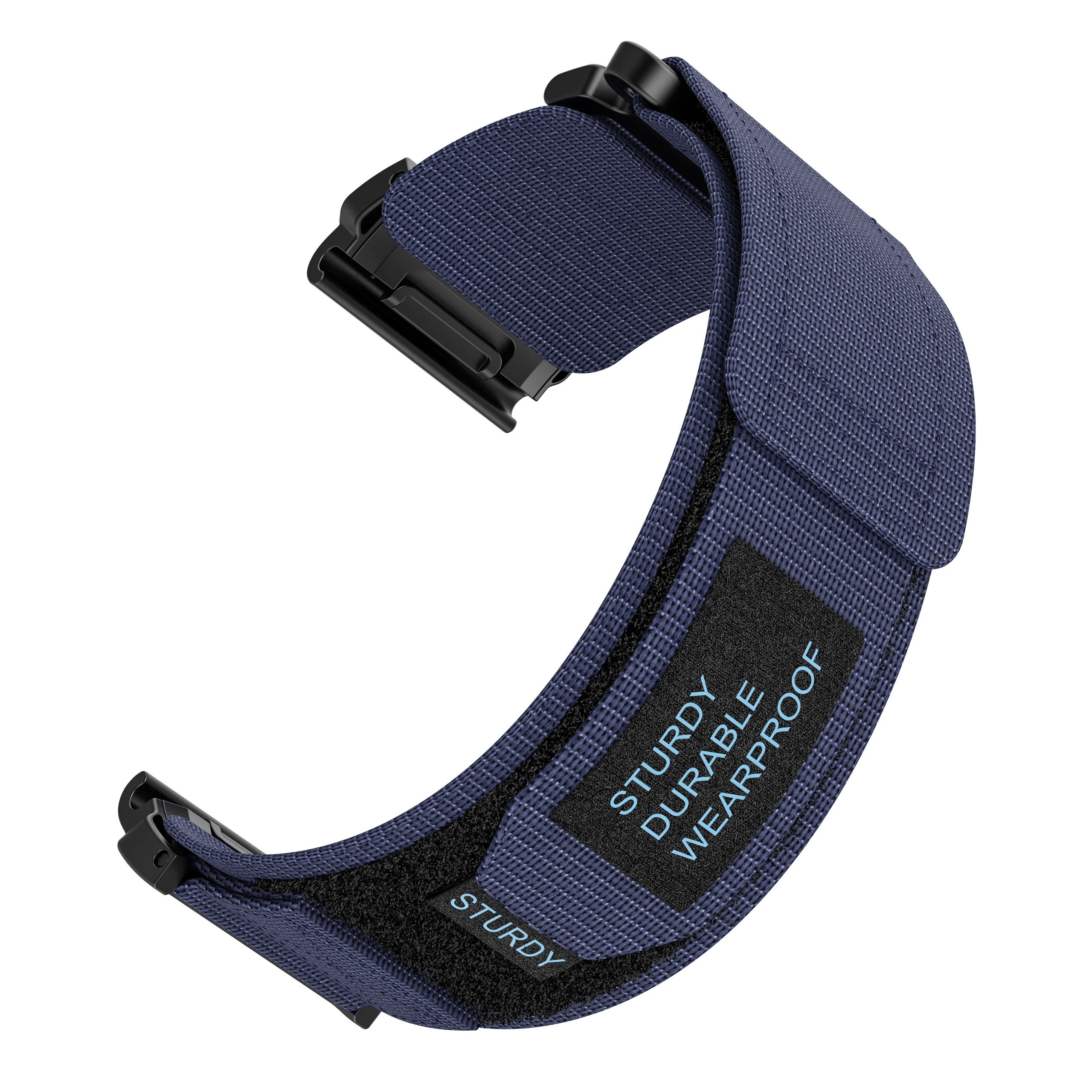 QuickFit 20 mm 22 mm 26 mm nylon horlogeband met klittenband voor Garmin Fenix 8 E, Fenix 7/7X/6/6X Pro, Epix 2 Pro, Forerunner 955 965 - afbeelding 1