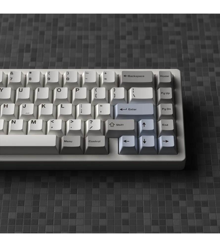 Keycaps Sublimation Original Height 68/980/87 Customized Keycaps Light Grey White Piano Music English Japanese/PBT