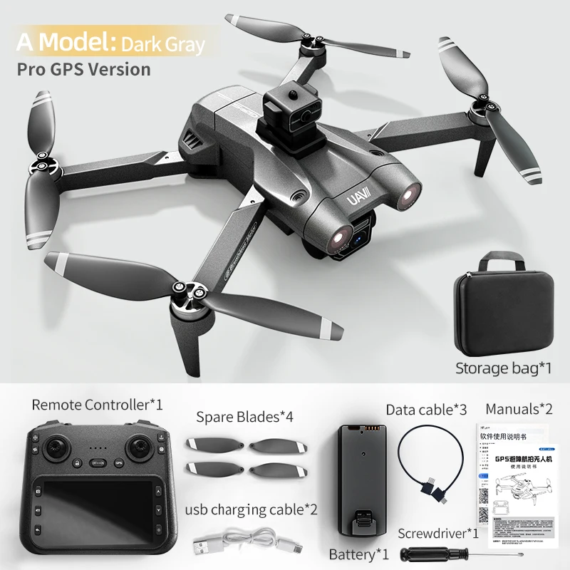 X28 PRO GPS Drone Professional 360°Obstacle Avoidance Brushless 8K HD Dual Camera With Screen 5G WIFI FPV Dron Toy RC Quadcopter