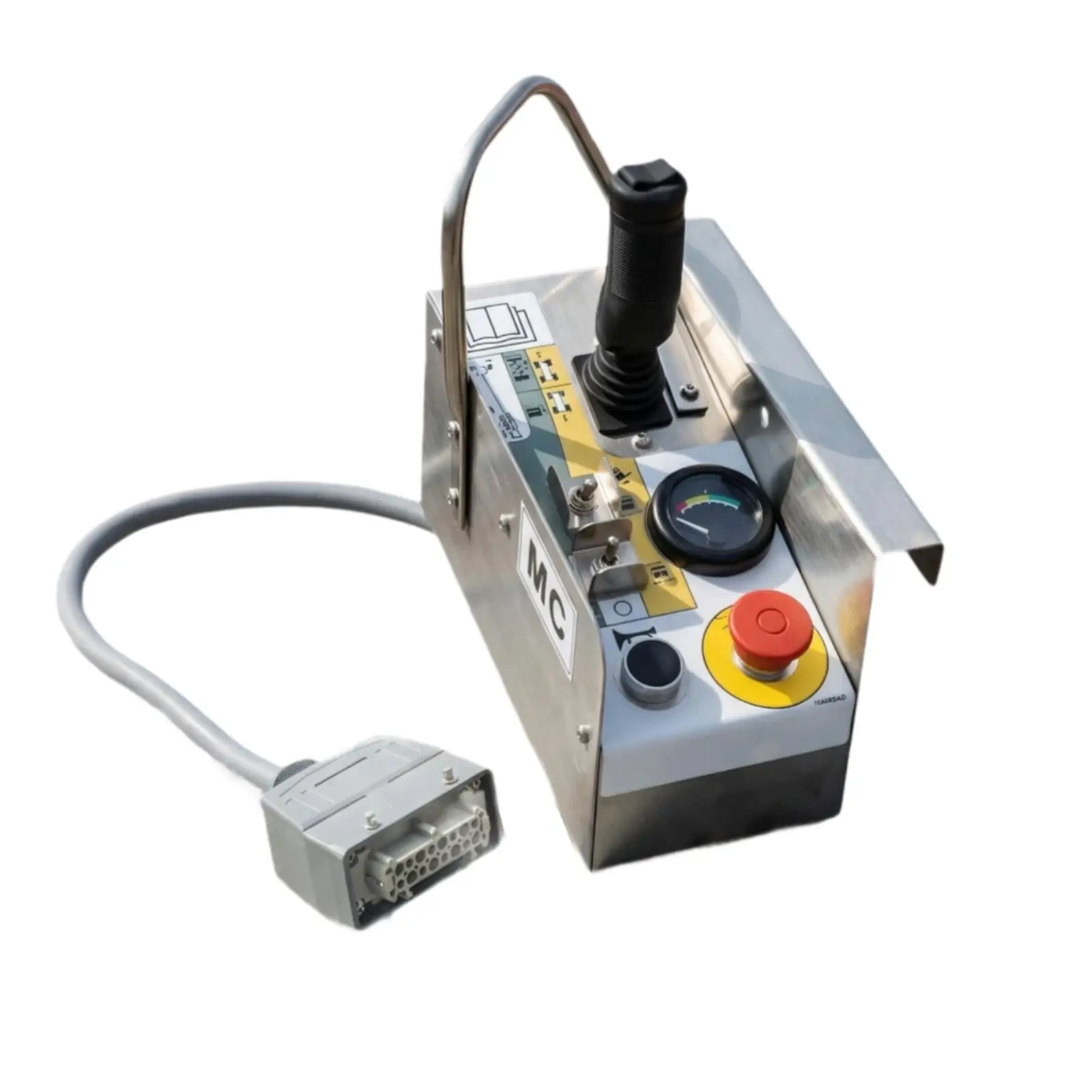 Plug-and-Play Upper Control Assembly built-in Emergency Stop Button, Stainless Steel Guard Handle, Control Box with Joystick
