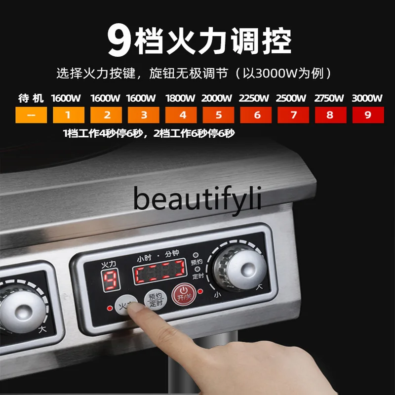 Vertical Clay Pot Stove Induction Cooker Commercial High Power 2-8 Burners Round 220V Customizable
