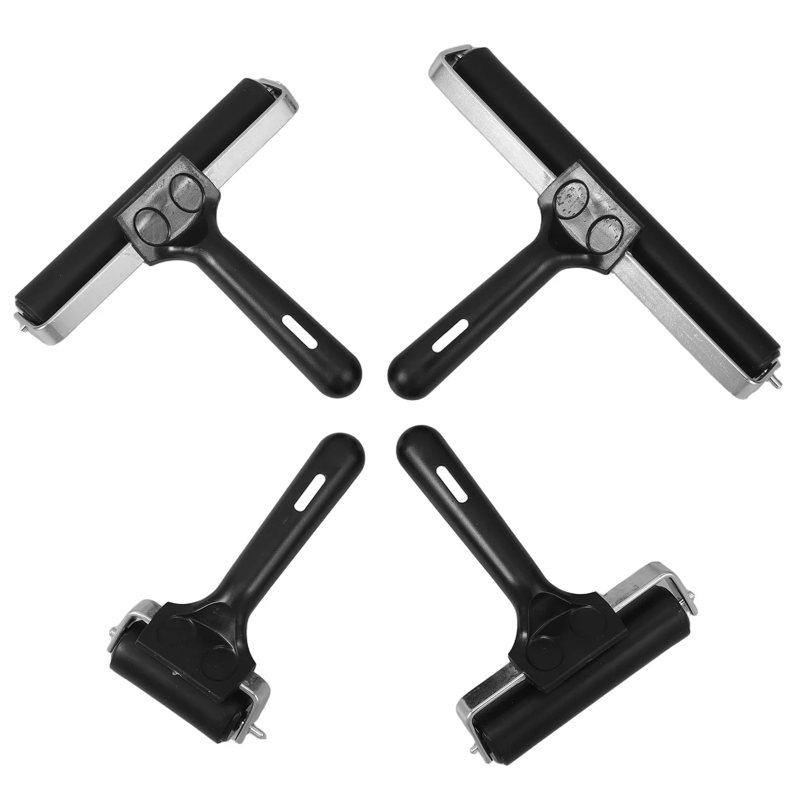 

4 Pcs Ink Roller Tool Craft Stamping Brayers Other Supplies Steel Alloy Wood Glue Vinyl