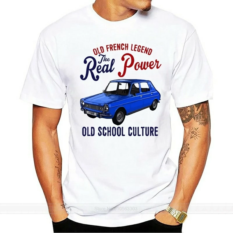 VINTAGE FRENCH CAR SIMCA 1100 - NEW COTTON T-SHIRT male brand teeshirt men summer cotton t shirt