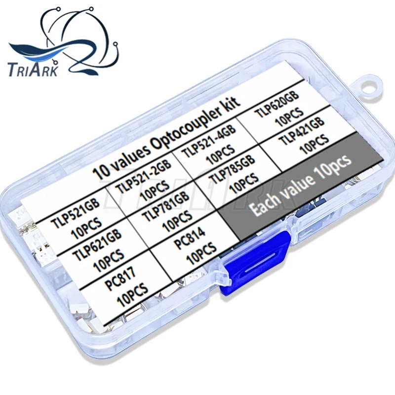 100PCS/Set Optocoupler Kit TLP421 TLP521 TLP521-2GB TLP521-4GB PC817 PC814 TLP621 TLP620 TLP781 TLP785 Electronic Component Kit