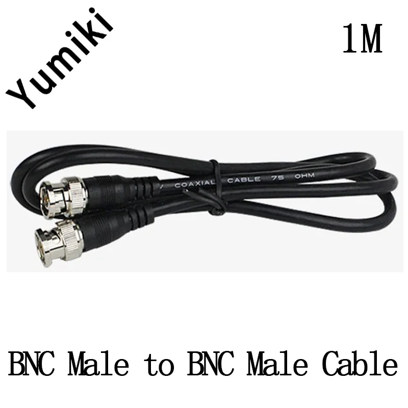 Yumiki SYV-75-3 1m Coaxial BNC Cable for CCTV Camera BNC Male to BNC Male Cord M/M