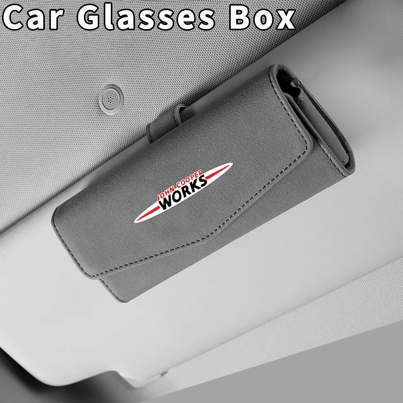 Car Glasses Case Sunglasses Storage Box Clip For MINI John Cooper S Works JCW R50 R52 R57 R58 R56 F55 F56 Countryman Accessories