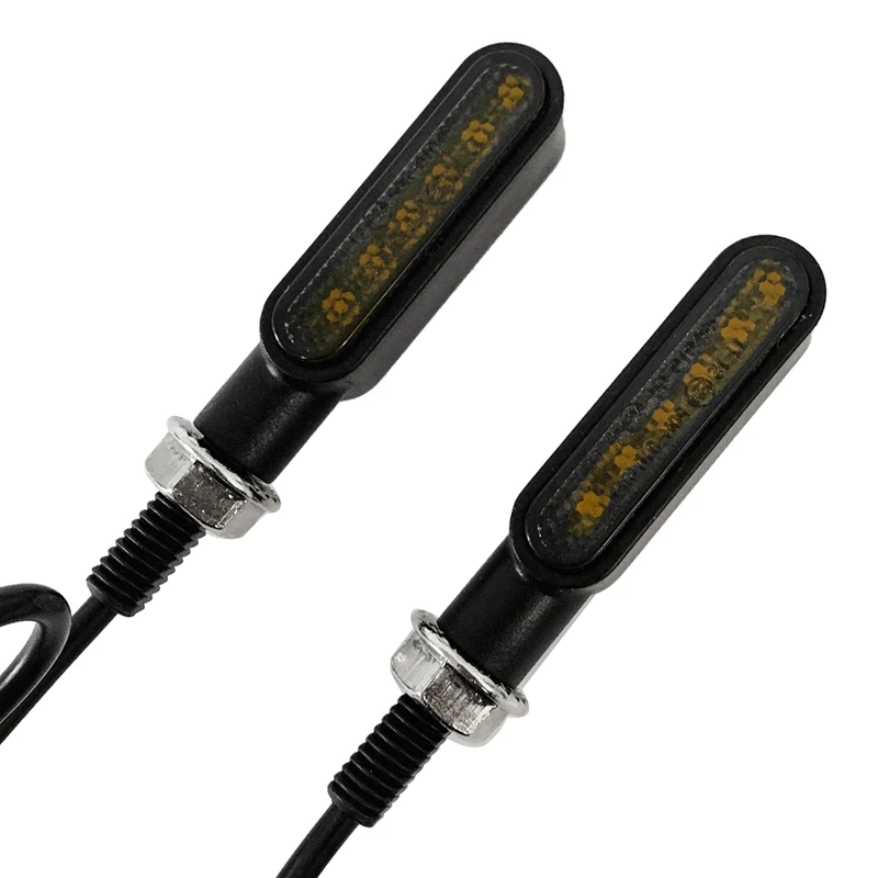 2PCS Motorcycle Dynamic Turn Signals 6LED Motorcycle Blinkers Indicators For Motorbike Scooter Motorcycle Replacement Parts