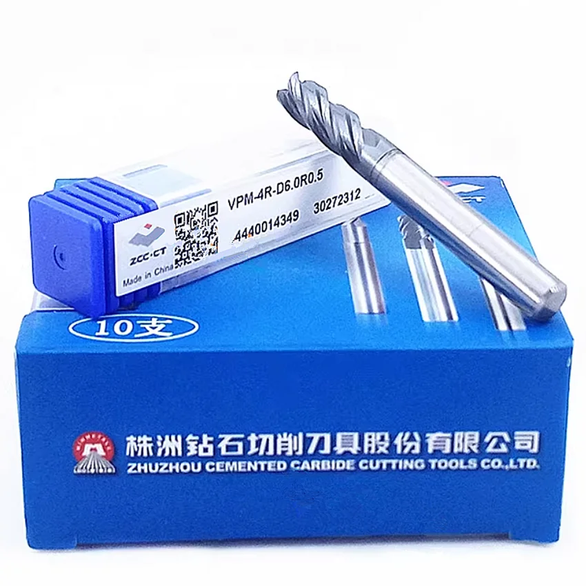 

VPM-4R-D5.0R0.5/VPM-4R-D6.0R0.2/VPM-4R-D6.0R0.3/VPM-4R-D6.0R0.5/VPM-4R-D6.0R1.0/VPM-4R-D6.0R1.5 ZCC.CT 4T Mill 4 flute end mills