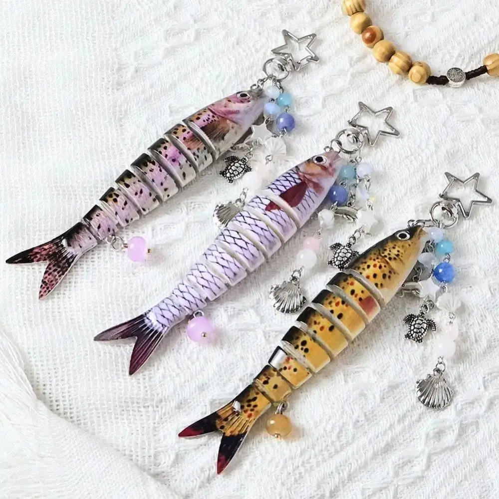 

High-precision Handmade Fish Keychains Bionic Design Phone Lanyard Artificial Fish Pendant Hanging Decor Lifelike