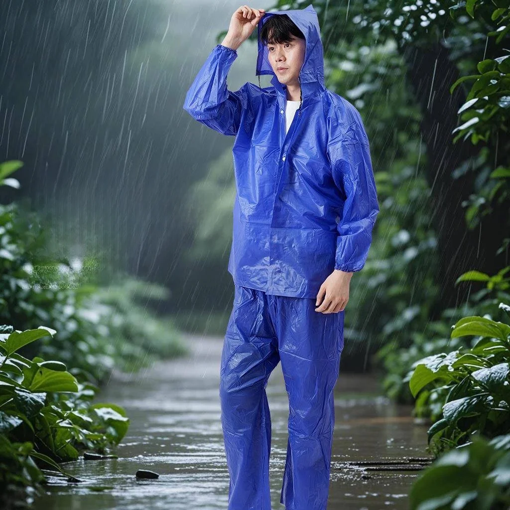 

Thickened Raincoat Separate Body Raincoat Full Body Waterproof Men's Raincoat Rain Pants Agricultural Labor Protection Rain P...