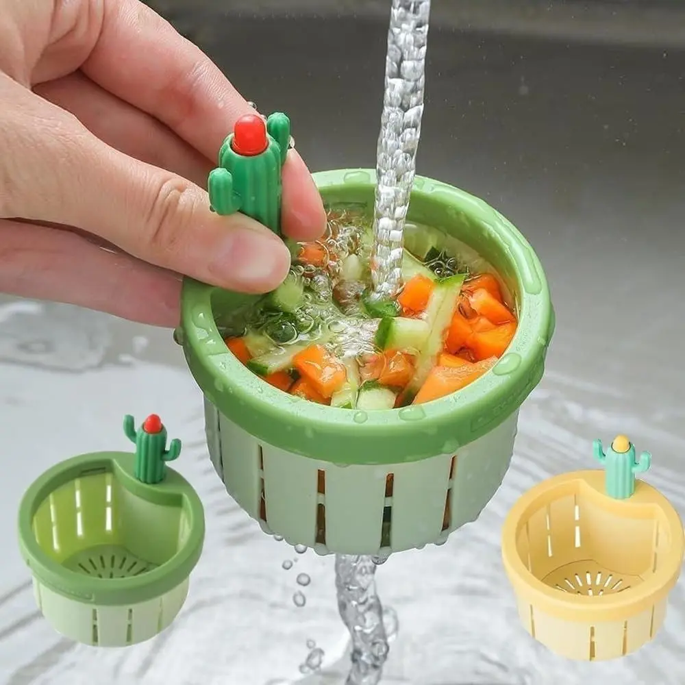 Cactus Kitchen Sink Drain Strainer Sink Drain Basket Cute Plug Filter Basket Durable Sink Drain Filter Food Waste Catcher