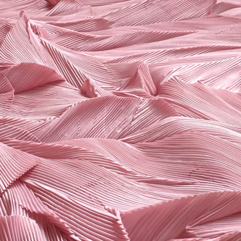 

Straight Pleated Venetian Plisse Red Textured Crinkle Fabric for Clothing Creative Dress DIY Sewing Designer Material Cloth
