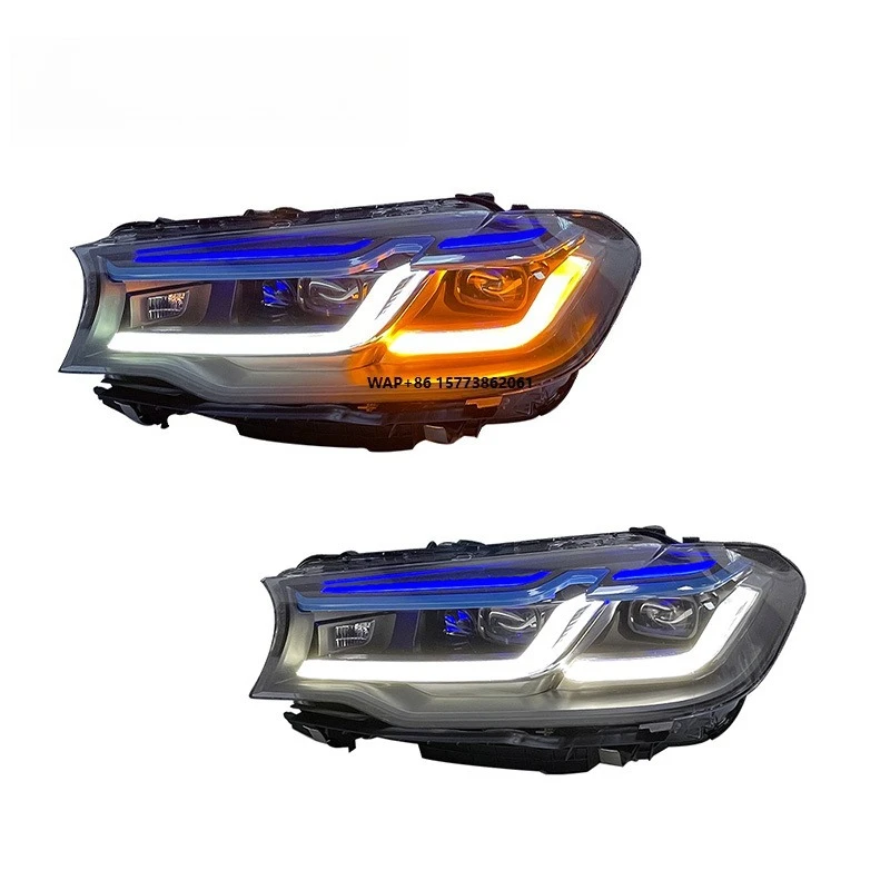 

Комплект из 2 светодиодных фар для автомобилей, подходят для систем освещения BMW 5 серии G38, сборка фар G30 18-20, модифицированные M